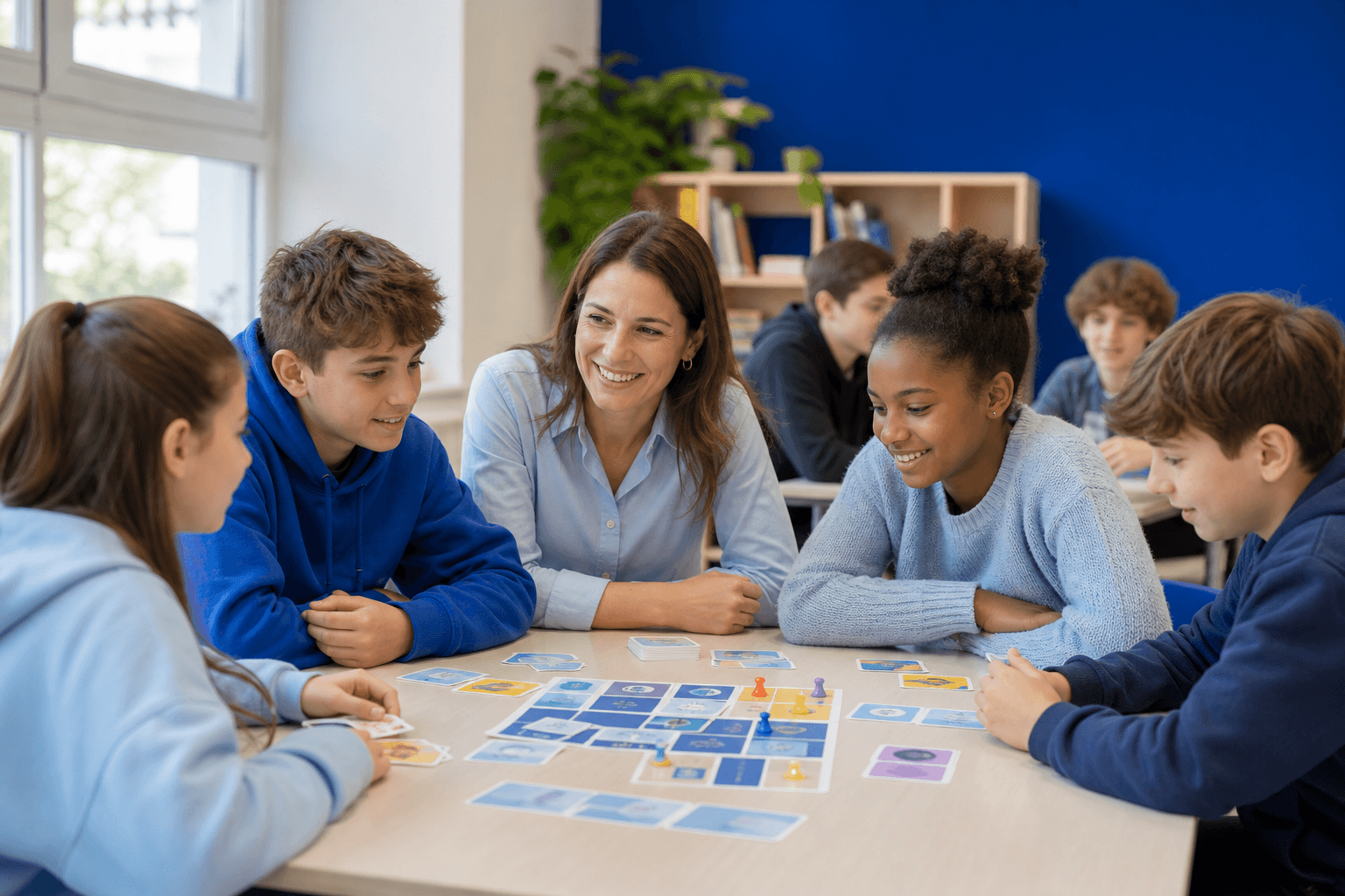 Students and educators learning Non-Violent Communication through collaborative classroom activities